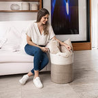 OrganiHaus Tall Cotton Rope Laundry Basket & Hamper, Blanket Storage 52L - Image 5