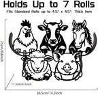Farm Animal Toilet Paper Holder Wall Mount/Stand for Extra 8 Rolls - Image 2