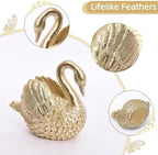 Swan Decorative Bookends,Resin Book Ends for Shelves,Unique Gold Book Holders,Heavy Duty Swan Decor for Home Office Desk Bookshelf,Set of 2,Gifts for Anniversary - Image 4