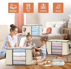 90L Large Storage Bags, 10 Pack Clothes Storage Bins Closet Organizers - Image 3