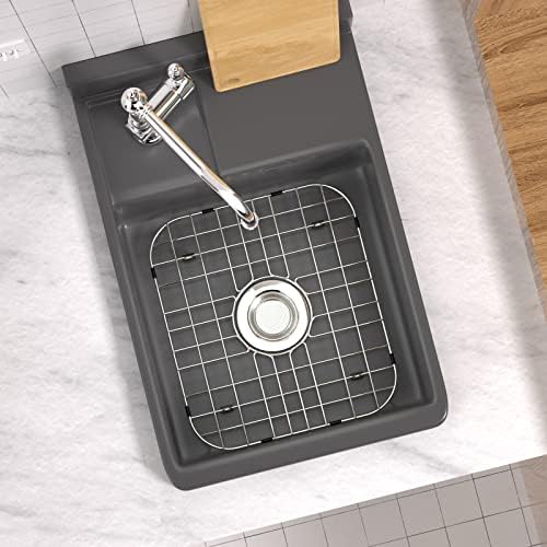SANNO Kitchen Sink Protectors Gird, Centered Drain Hole Sink Grid and Stainless Steel Sink Protectors, Sink Bottom Grid for Double Sink 2 Pack - Image 6