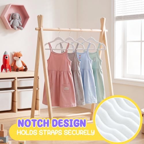 Flottian 50 Pack Baby Velvet Hangers Kids 11",Baby Hangers with Gold Hook - Image 6