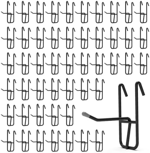 HUHOLE 50 Pack 2 Inch Wire Gridwall Hooks by HUHOLE