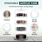 Acrylic Belt Organizer, 4-Layer Transparent Closet Accessories Organizer for Jewelry, Watches, Bracelets, Rings, Cosmetics - Image 4