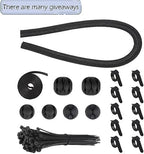 Cable Management Box Large Cable Organizer Box for Power Strips, Surge Protectors, Chargers, Adapters, TV Computer Wires Cable Hider Organizer Box with Cable Ties，Wire Ties - Green - Image 3