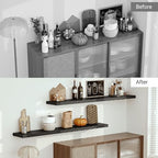 Vivelove Deep Floating Shelves 72x12” Set of 1, Black - Image 5