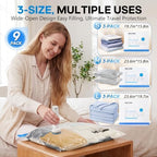 18 Pack Vacuum Storage Bags for Travel with Rechargeable Cordless Pump, Space Saver Bags for Clothes, Compression Packing Bags for Luggage and Suitcase - Image 2
