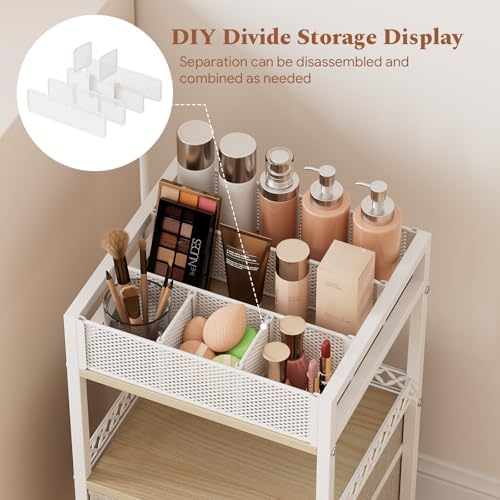 Plaviya Makeup Organizer Cart Under Desk Storage for Perfume Nail Skin Care - Image 3