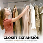 Our Modern Space 100 Pack Velvet Hanger for Shirt Pants Dresses Skirts Suits Jackets - Slim Space Saving Design - Standard Coat Hanger - Sturdy & Durable Design with Shoulder Grooves Hook - Image 6