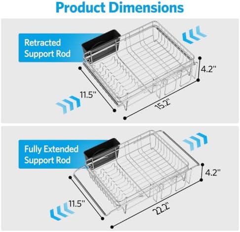Delamu Over The Sink Dish Drying Rack for Small Kitchen - Image 6