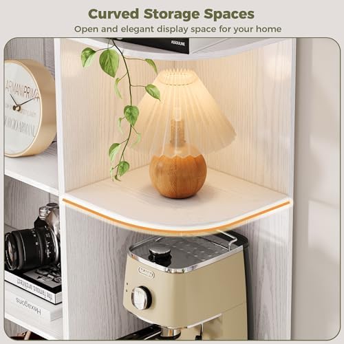 IRONCK Corner Bookshelf, 76" L-Shaped Bookcase with 10 Shelves & 2 Drawers - Image 6