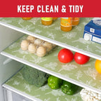 Cooyes Shelf Liner for Refrigerator & Drawer, Non-Adhesive Cabinets Liner for Kitchen Cupboard & Fridge, Breathable Cloth Material, Vegetable-Patterned, 12" x 360", Sage Green - Image 5