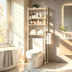 Over The Toilet Storage Cabinet, 4-Tier Bathroom Organizer (White) by Unknown