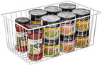 16" L x 12" W Wider Freezer Storage Organizer Baskets Container, Deep Metal Wire Chest Upright Refrigerator Divider Bins with Built-in Handles for Cabinet, Pantry, Closet, Kitchen - Image 4