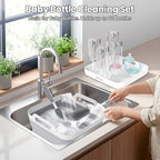 Volnamal Collapsible Wash Basin with Drying Rack & Drain Plug, Gray - Image 2