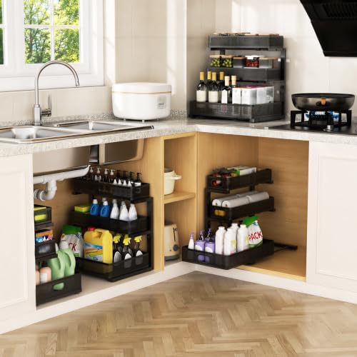 Three-Tier Under Sink Organizer Kitchen Bathroom, Mesh, 1 Pack - Image 7