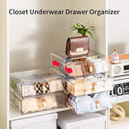 Underwear Drawer Organizer, Stackable Bra Organizer for Closet, 1 Cell Bra Storage, Sock and Underwear Organizer, Closet Organizers and Storage Drawer for Bra, Socks, Tie, Belt, Scarf - Image 4