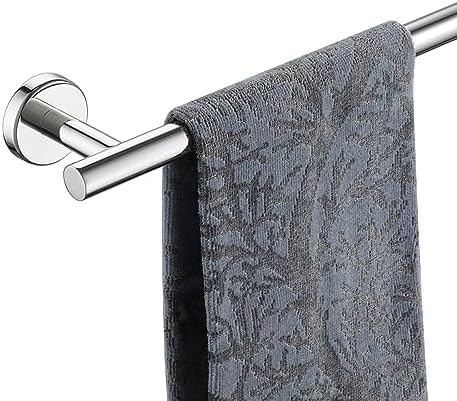 JQK Chrome Towel Bar, 20.5 Inch 304 Stainless Steel Thicken 0.8mm Towel Rack Bathroom, Towel Holder Polished Finished Wall Mount, Useable Length 18 Inch, TB110L18-CH by Homeimprovement