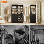 Aheaplus Closet System with 12 Drawers, 8.5-11.5Ft Closet Organizer System - Image 4