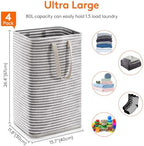 Lifewit 80L Large Laundry Baskets, Laundry Hampers Bags, 4 Pack, Black - Image 3