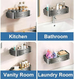 2Pcs Suction Cup Shower Caddy,Upgrade Extra-Strong Suction Shower Shelves with Hooks,No Drilling Waterproof & Rustproof Bathroom Organizers and Storage,Reusable Shower Racks for Shampoo and Toiletries - Image 6