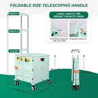 FELICON SELORSS Folding Utility Cart Portable Rolling Crate Handcart-Green - Image 4