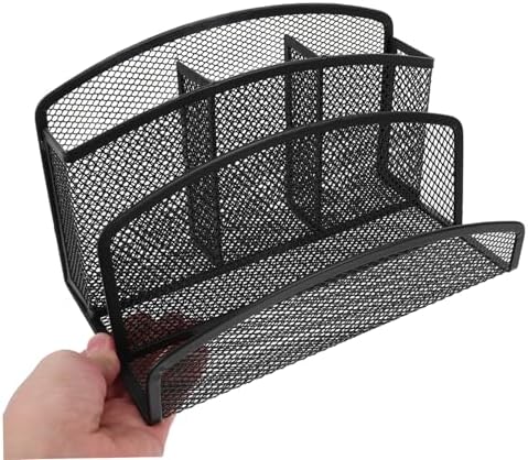 ARTIBETTER 3pcs Desktop File Folder Organizer Mesh Storage Rack File Sorter Office Decor - Image 5