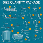 Peg Board Kit, Includes Pegboard and Accessories,with Hooks and Bins,Peg Board Wall Organizer for Office,Ornaments Display,Crafts Organization (129, White) - Image 3