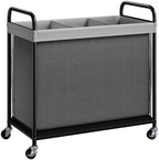 ELYKEN Laundry Hamper 3 Section, 120L Rolling Laundry Sorter with Wheels by ELYKEN