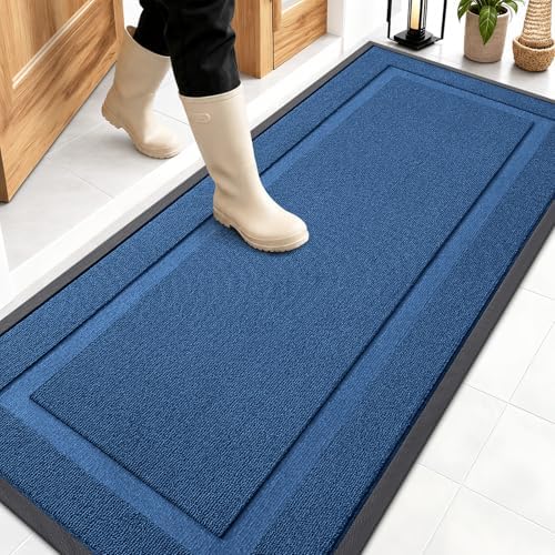 OLANLY Front Door Mat Outside 59x23, All-Season Heavy-Duty Rubber Doormat by OLANLY