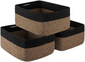 OIASKET Storage Baskets for Organizing 3 Pack, Woven Baskets for Shelves, by OIASKET