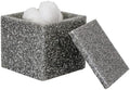 Sparkles Home Luminous Cotton Ball Holder, Sparkling Rhinestones in Resin, Durable, Non-Porous, For Luxury Bathroom Décor Accessories, Silver, 3.5", Sold Individually by SparklesHome