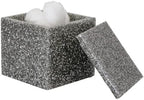 Sparkles Home Luminous Cotton Ball Holder, Sparkling Rhinestones in Resin, Durable, Non-Porous, For Luxury Bathroom Décor Accessories, Silver, 3.5", Sold Individually by SparklesHome