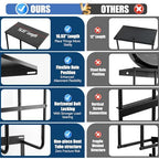 2 Pack Camping Chair Storage for Garage, Metal Camping Chair Rack for Garage Storage, Beach Chair Rack, Umbrella Holder, Wall Holder Rack with Floating Shelf & 3 Hooks for Garage Organizer - Image 4