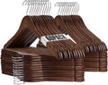 Wooden Hangers - 60 Pack - Clothes Hanger for Daily Used,Heavy Duty Wood Hangers with Precisely Cut Notches,Coat Hanger for Closet, Clothes Hangers for Shirt Suit Dres（Walunt） by Uinicor