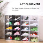 Attelite Large Shoe Boxes 8 Pack Drop Side Shoe Storage Container Stackable - Image 6