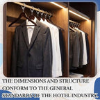 12 Pack Hotel Suit Hangers 17.5" Anti-Theft Security Hangers, Brown - Image 6
