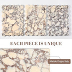 Koville Luxury Calacatta Viola Marble Tray, 11"x8" Scalloped Marble Vanity Tray for Countertop Bathroom Kitchen Dresser, Natural Stone Tray for Jewelry Perfume Home Decor, Decorative Catchall Tray - Image 4