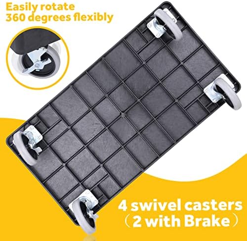 ELAFROS 2-Tier Utility Rolling Cart, 34 x 17 in, 5" Swivel Wheels, 550lb (Pack of 2) - Image 3