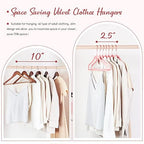 HOUSE DAY Pink Velvet Hangers 60 Pack, Non Slip Flocked Felt Hangers, Sturdy Velvet Clothes Hanger, Cute Heart Heavy Duty Coat Hanger, Ultra Slim Pink for Closet Space Saving - Image 4
