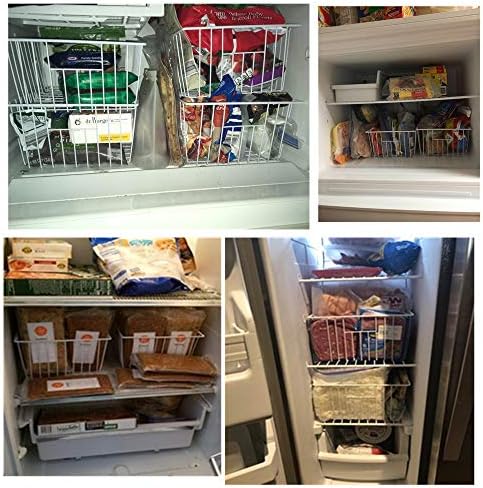 16inch Upright Freezer Organizer Baskets for 13-14,16-21 cu.ft Standup Freezer, Settle freezer chaos and reduce food waste effectively, Durable, Fully Use Space, Improve Air Circulate,Pack 4 - Image 6