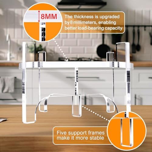 Acrylic Glass Drink Dispenser Stand, 2 Pack Water jug holder and Beverage Dispenser Stand, Drink Stand for Families, Parties and Catering Events(Fit Max 7.87 Inch Glass Drink) - Image 2