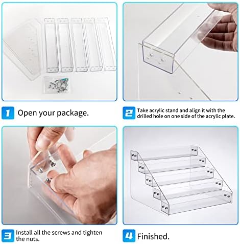 Acrylic Spice Rack, Tiered Spice Rack Shelf Seasoning Organizer - Image 4