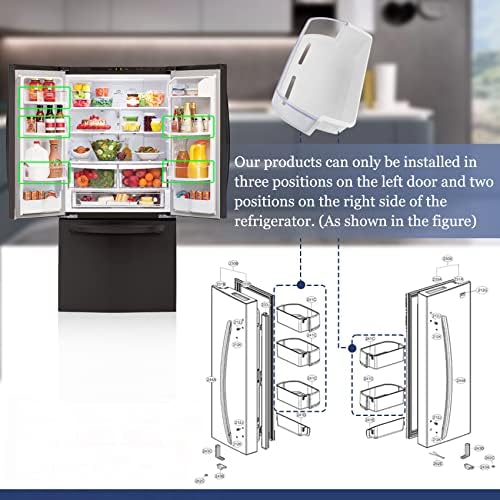MONST AAP73051304 AP5955771 Door Shelf Bin Compatible with kenmore Refrigerator Door Bin, Part Number : PS10065040, 3190322, EAP10065040, Food Grade Plastics, White - Image 2