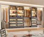 Aheaplus Closet System with 12 Drawers, 8.5-11.5Ft Closet Organizer System by Aheaplus
