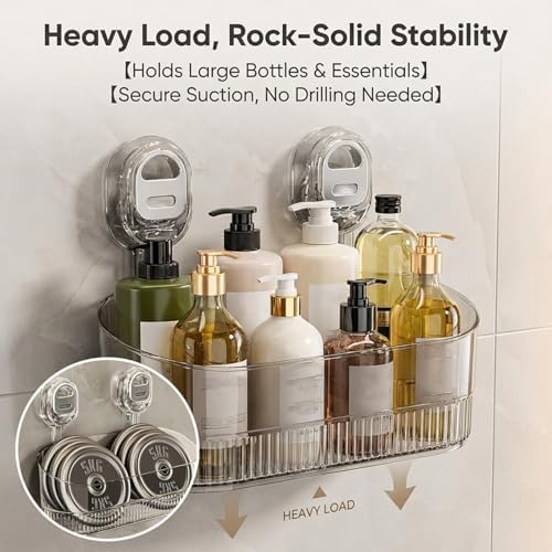 No-Drill Bathroom Suction Storage Box – Large Capacity & Strong Load-Bearing (2PCS-B) - Image 4