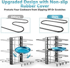ORDORA Pots and Pans Organizer Under Cabinet 16.6" 8-Tier Adjustable 2-Pack - Image 6