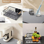 Stone Dish Drying Rack,Stainless Steel Frame & Diatomaceous Earth Dry Mat - Image 4
