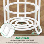 TomCare Toilet Paper Holder Stand Free Standing, Holds 4 Mega Rolls, White - Image 2