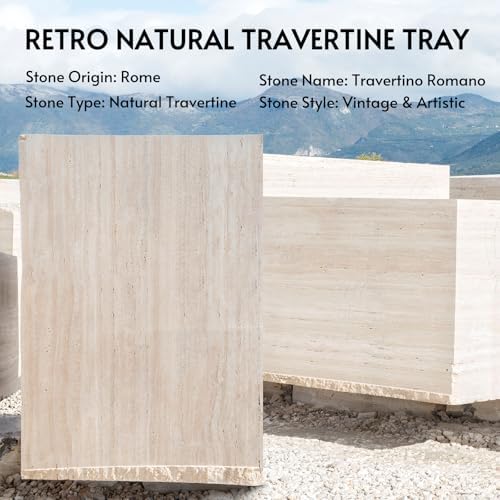 Koville Marble Square Book Ends, Heavy Duty Book Holders, Bookends for Shelves, Office Bookshelf Decor for CDs/Video Games(Travertino Romano) - Image 3